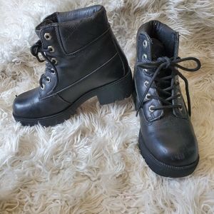 HARLEY DAVIDSON|WOMENS BLACK MOTORCYCLE BOOTS| SIZE 6.5